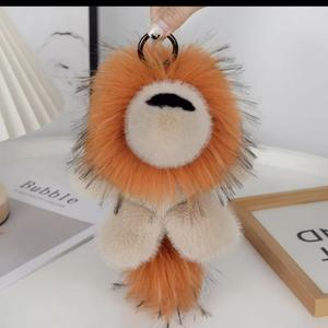 Tren 2025 baru kedatangan kustom boneka singa mewah liontin gantungan kunci Unisex ukuran dapat disesuaikan 11-30cm untuk tas boneka mobil menggunakan PP kapas - Product Image 2