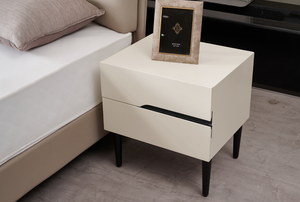 Vertical Channel Tufted Claw Cloth Adjustable Soft <b>Bed</b> Midcentury Modern Beige Platform <b>Frame</b> for Home Bedroom - Product Image 3