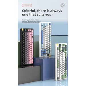 DB oyun K79 özelleştirilmiş tri-mode mekanik klavye 104-Key yüksek değerli kablosuz masaüstü klavye mavi anahtarları PC uyumlu - Product Image 5