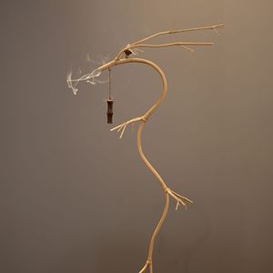 Porta incienso artesanal y ecológico de bambú con forma de dragón, soporte de incienso de bambú invertido, porta incienso en barra, cabeza de dragón - Product Image 4