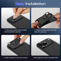 Protecteurs d'Objectif d'Appareil Photo 3D de Haute Qualité pour iPhone 17 Air 17 Pro Max Film en Verre Trempé Coloré 9H Anti-Rayures Anti-Choc