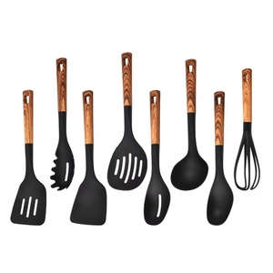 Wholesale Home Nylon <b>Kitchen</b> Utensils Set Cooking Kitchenware <b>Gadgets</b> with Wooden Handle - Product Image 1