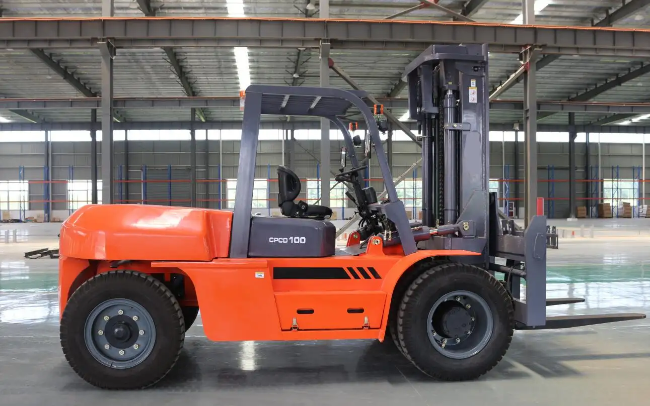 10 tonluk forklift 10m 10 t yeni yüksek 10ton ağır Fd100 çin'de yapılan dizel motor patlamaya dayanıklı forklift