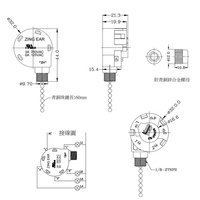 ZING oreille ZE-268S5 vente en gros 5 vitesses 4 fils ventilateur de plafond applique armoire lumière tirer chaîne interrupteur 6A125VAC câble interrupteur