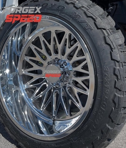 Jantes en alliage forgé 20 22 24 26 28 30 <span class=keywords><strong>pouces</strong></span> 6x5.5 8x6.5 8x170 8x180 polies pour camions avec enjoliveurs flottants pour 1500 2500 3500 - Product Image 1