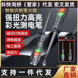 Testeur de tension AC/DC avec affichage LED 12V-250V, en plastique, pour tests électriques domestiques - Product Image 5