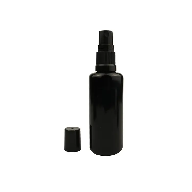 黒ガラス瓶50ml空化粧品包装バイオレット黒ガラス瓶50ml空ポンプディスペンサークリーム用