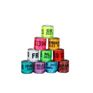 100 pièces/sac <span class=keywords><strong>Pigeon</strong></span> aluminium anneau oiseaux jambe anneaux pour l'identification extérieure - Product Image 4