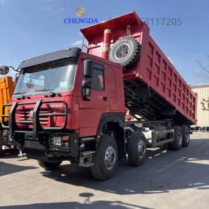 Camion benne basculante robuste d'occasion Howo Sinotruk 371 380 400hp pour le transport de sable et de roche, avec pneus 1200R20 - Product Image 1