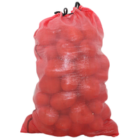 Sacs en filet PP Leno agricoles robustes rouges - Récolte, stockage et transport pour pommes de terre, carottes, oignons