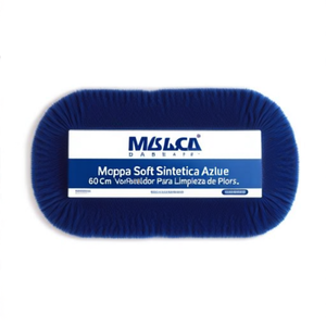 Mop Sintetico Morbido Blu 60 Cm con Telaio per Pulizia Pavimenti - Product Image 2