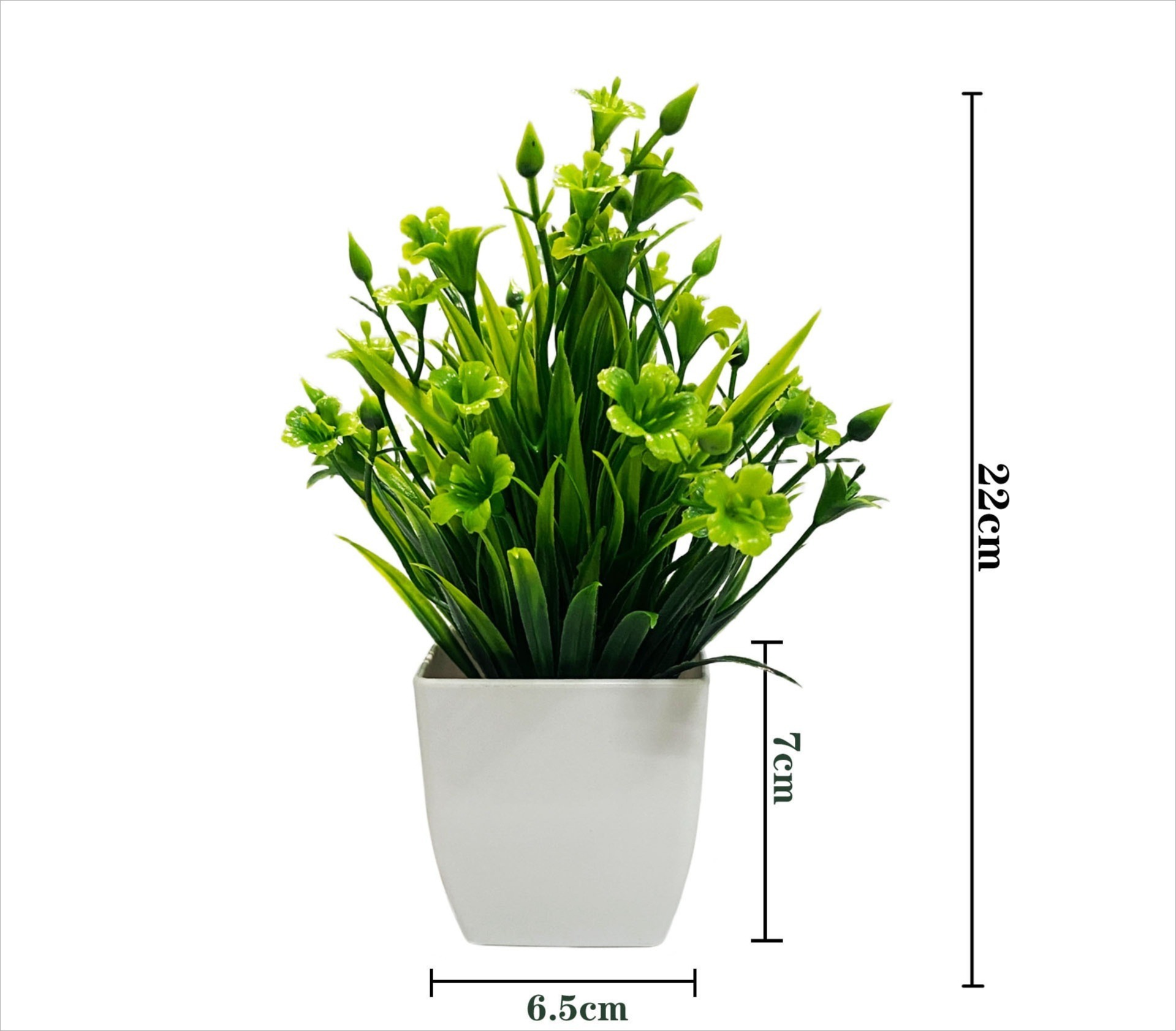 Small lilac flowerpots green