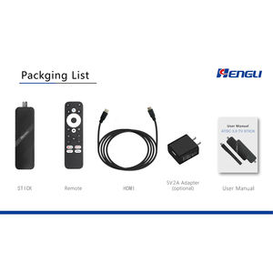 מקל טלוויזיה אנדרואיד עם גוגל נעט פליקס מוסמך מקל אודיו 4K עם 2GB RAM ו-16GB ROM נתמך 2.4G/5G WiFi TV מקל - Product Image 3