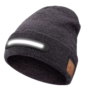 Chapeau musical sans fil à DEL Chapeau lumineux <span class=keywords><strong>avec</strong></span> écouteurs Bt Lampe frontale rechargeable Casquette de camp technique pour les travailleurs de nuit Coureurs - Product Image 2