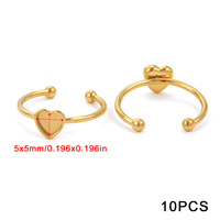 Basis einstellung Cabochon Cameo Heart Star Tray Lünette Blank Schmuck Making Findings Vergoldete Edelstahl ringe