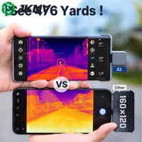 Caméra thermique portable JKNV Thermal Master X2 256x192 40mK 50Hz avec écran et télémètre laser pour Android