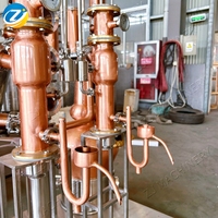 ZJ 20L Mini taille Double Pot encore cuivre Pot distillateur alcool faisant Distillation laboratoire utiliser encore Machine