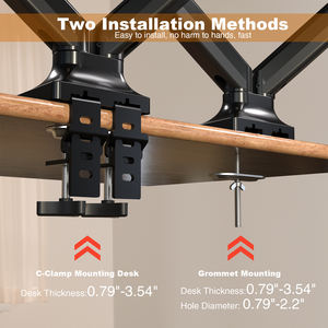 Charmount a molla a Gas staffa Desktop doppio controllo <span class=keywords><strong>Pc</strong></span> supporto palo montaggio <span class=keywords><strong>Monitor</strong></span> bracci Dual - Product Image 6