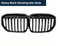 Pour BMW X5 G05 18-22, calandre avant style étoile filante chromée noir brillant, garniture de remplacement pour calandre avant, accessoire