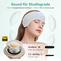 Casque audio sans fil à bandeau absorbant la transpiration, bandeau sport avec micro intégré pour la gym, le fitness, le jogging et les activités de plein air