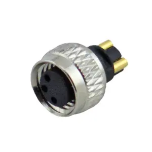 Conector circular moldeable hembra, 3 polos, m8, Escudo de conectores de cable