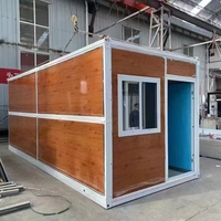 Conteneur en acier préfabriqué portable économique maison maisons pliantes à l'épreuve des ouragans pour l'application de salle de bain caractéristique étanche