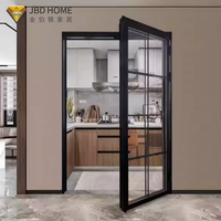 Porte coulissante en aluminium PD/PT - Système pliant à 2 panneaux avec isolation thermique, design moderne pour salle de bain, chambre, entrepôt