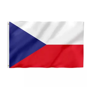 Ready to ship Promotional Product 3x5 Ft Czech Flag 100% Polyester Czech Flag With Brass Grommets Czech Flag