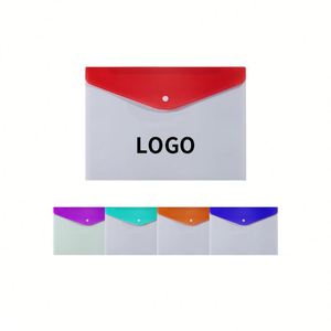 Promotion <b>Plastic</b> Document <b>Folder</b> PP A5 Custom Snap Button Office File <b>Folder</b> for Business - Product Image 1