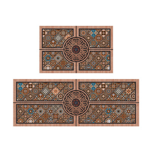 Tapete de Cocina de Bambú y Algodón con Base de Goma Antideslizante, Rectangular, Color Gris, Fácil de Limpiar, Absorbente y Resistente a las Manchas - Product Image 4
