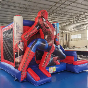 Château gonflable PVC grand format sur le thème du film <span class=keywords><strong>Spiderman</strong></span>, durable, avec toboggan, pour enfants, extérieur - Product Image 3