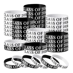 factory custom luxury vintage hand bracelet 2024 graduation fashion color stylish wristband silicone rubber for men women