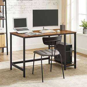 NBHY 홈 오피스 산업용 심플 스타일 나무 테이블 쓰기 컴퓨터 책상 <span class=keywords><strong>2</strong></span> 개의 수납 선반 - Product Image 2