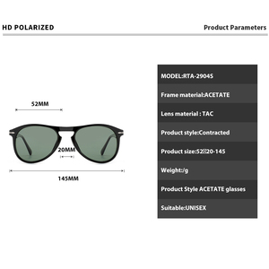 Gafas de Sol Deportivas Polarizadas Cuadradas Unisex Clásicas, Estilo Vintage de los 70, Lentes Grandes de PC, Montura Elegante de Acetato, Protección UV400, para Hombre y Mujer - Product Image 2