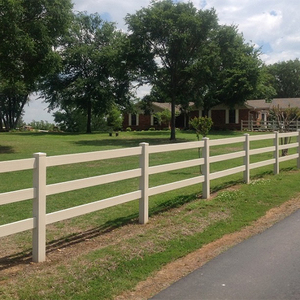 4 Đường Sắt Vinyl Hàng Rào Vật Liệu Nhựa Ngựa Hàng Rào Với Ba Rails - Product Image 3