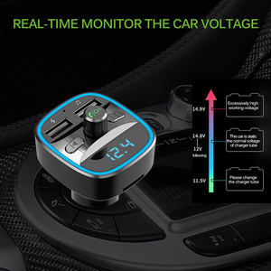 Chargement Usb Appel Mains Libres avec LED et Radio 12v Double Chargement Usb Usb bluetooth Voiture MP3 <span class=keywords><strong>Transmetteur</strong></span> <span class=keywords><strong>FM</strong></span> - Product Image 4