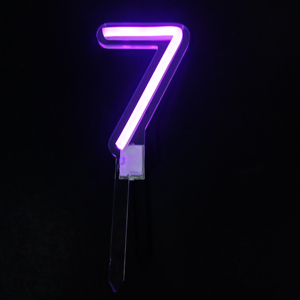 New LED Cake Number Topper 3 Lighting Modes Acrylic Eco-Friendly Plug for Birthday <b>Party</b> Anniversary Celebration <b>Decor</b> Customize - Product Image 4