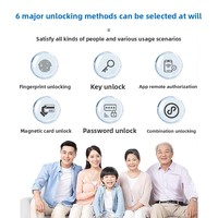 TOPTEQ P60 Smart Lock Poignée à double roulement WiFi Connecté Combinaison Déverrouiller Smart Cerradura Inteligente pour Maison Appartement