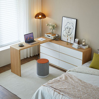 Armoire de rangement multifonctionnelle en bois massif, moderne, avec 6 tiroirs réglables, pour salon, chambre, école