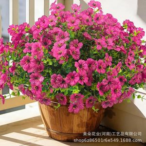 Magnifique bouquet de fleurs artificielles en eucalyptus violet, pétales en coton multicolores, décoration de bureau, maison, jardin - Product Image 3