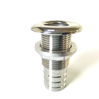 Accessoires de bateau en acier inoxydable sur mesure, sortie traversante avec raccord de tuyau, acier inoxydable 316 de qualité marine, finition polie miroir