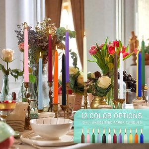 Factory Supply Multi-Colored Unscented Conic <b>Taper</b> <b>Candles</b> - Product Image 4