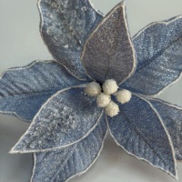 Nouvelles fleurs artificielles en polyester de type poinsettia, décoration de sapin de Noël, intérieur et extérieur, tailles et couleurs personnalisées, décoration intérieure