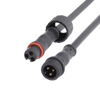 Panneau d'éclairage solaire Led Side 3PIN Fiche mâle M12 moulé 22/24AWG Câble de connecteur étanche 2A