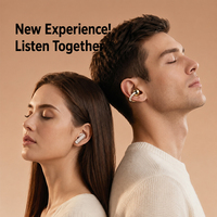 Nouveaux écouteurs TWS stéréo, casque sans fil, écouteurs de jeu, type clip d'oreille, double mode, affichage numérique, BT 5.4, IPX5