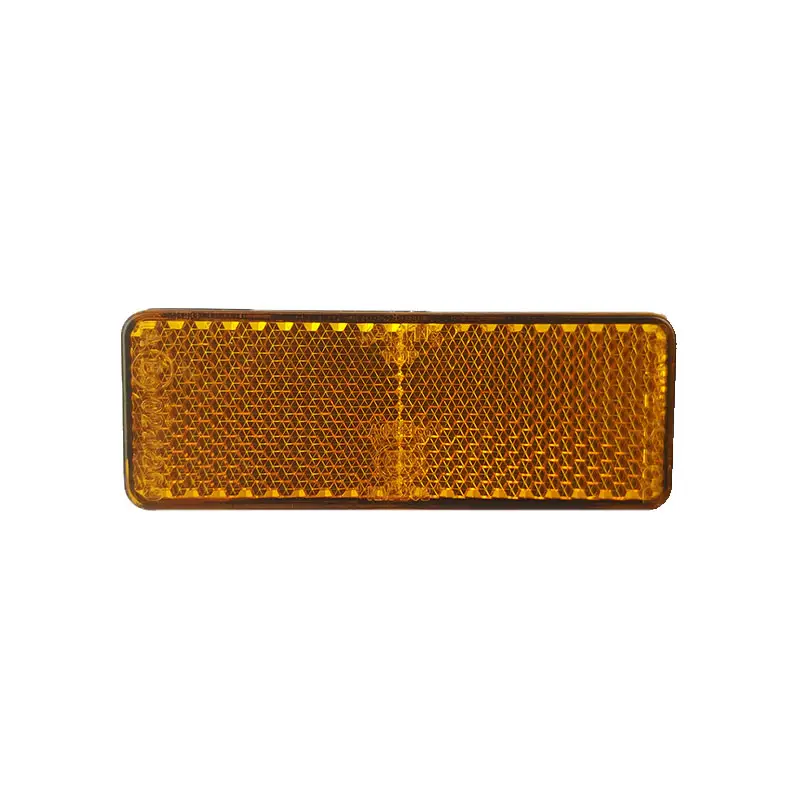 curved orange reflector KM202 safety reflect material plastic retro reflective reflector with adhesive tape and screw