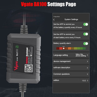 Vgate BA100 Auto 6V 12V Penguji Baterai Mobil Elektronik Alat Diagnostik Mobil Scanner Mendukung Android IOS
