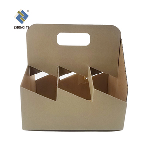 Изготовленный на заказ <span class=keywords><strong>2</strong></span> чашки крафт-картонный подстаканник складной поднос для напитков для 6 упаковок пивной коробки - Product Image 6