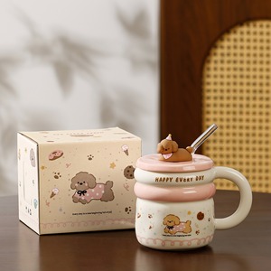 Mug en céramique de 450 ml avec couvercle, réutilisable et alimentaire, pour boissons chaudes et froides - Product Image 5