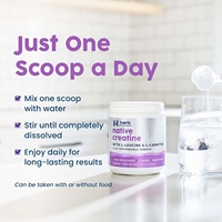 Poudre de créatine naturelle végétalienne ODM sans sucre, complément pré-entraînement pour les passionnés de fitness adultes, 5 g par portion, énergie